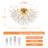 6-Lights Gold Crystal Dimmable Sputnik Sphere Globe Chandelier LED Ceiling Lighting Fixtures