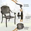 Chaises de salle à manger d'extérieur, chaises de patio, fauteuils de salle à manger empilables pour la cuisine, le jardin, la cour Leatherman