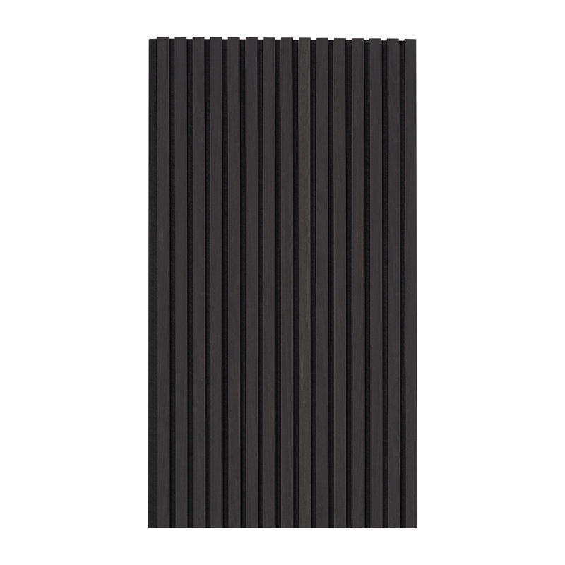 Wood Slat Acoustic Panels for Modern Wall Decor, 0.83" H x 47.24" W x 23.62" D, Black Oak