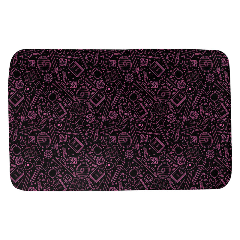 Tapis pour salle de bain rpg Leffel, l 17 po x L 24 po, Dégradé noir / feu
