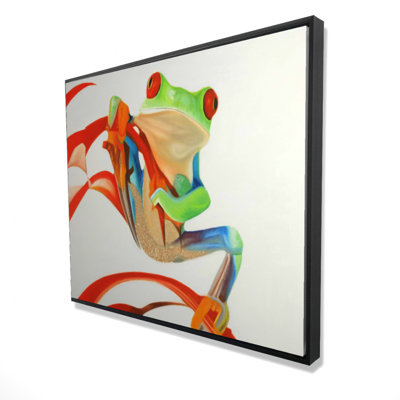 "Grenouille aux yeux rouges" sur toile