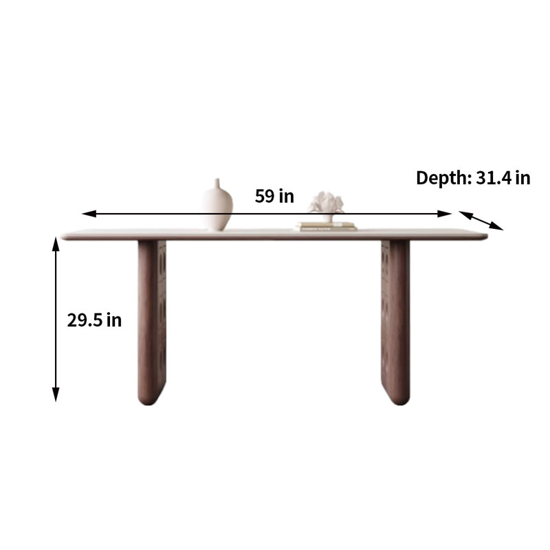 Nikerria Dining Table, 29.5"H x 59"L x 31.4"W