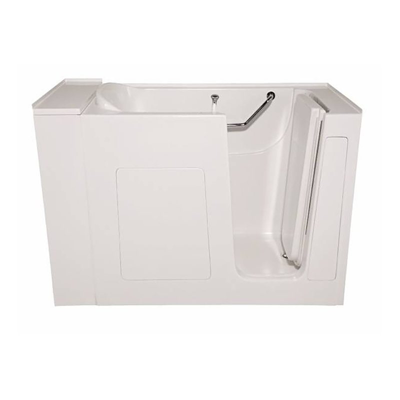 Lifestyle 5230 Walk-In Tub Life Style 52" x 30" Walk in Soaking Acrylic Bathtub with Integrated Seat, Almond, Polished Chrome