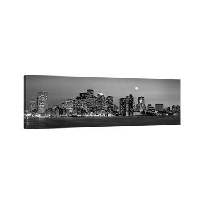" Downtown Skyline In B&W, Boston, Massachusetts, USA "