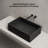 MonBlari 22" X 14" Rectangle Solid Surface Matte Black Flutted Vessel Sink-126479013