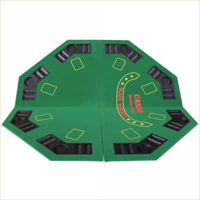 Table de poker pliante portative 8 joueurs octogonale 48 pouces FlowLuxe INO Design pour jeux de casino Texas Holdem