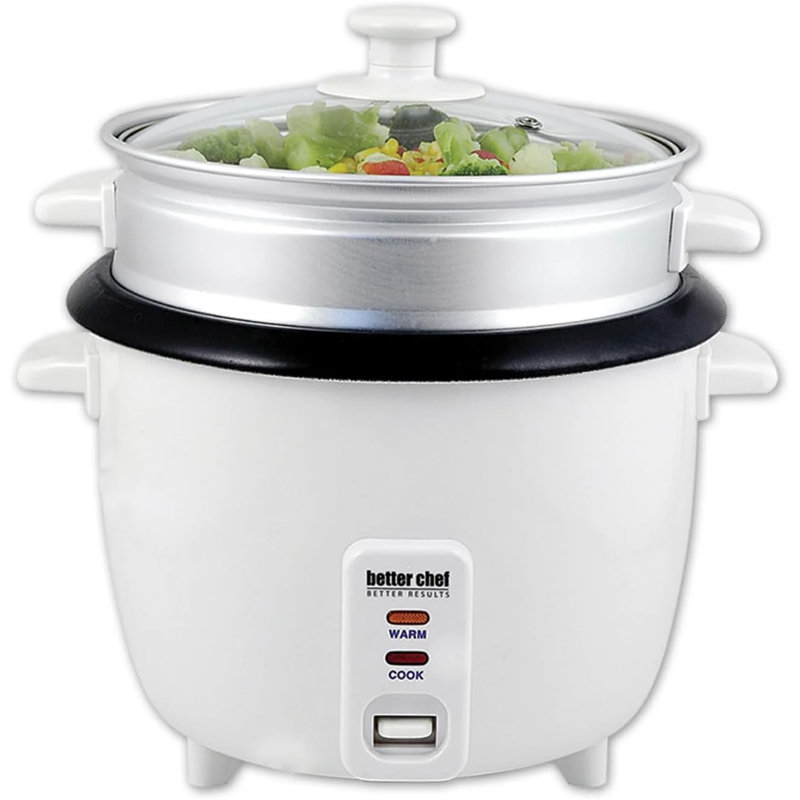 Better Chef 5-cup Rice Cooker With Built-in Food Steamer – Compact And Easy-to-use