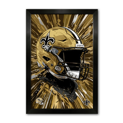 Casque Hyper des Saints de la Nouvelle-Orléans (NFL), impression encadrée 27" x 39".