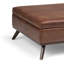 Repose-pieds capitonné carré Mid-Century avec détails capitonnés Owen-1434200309