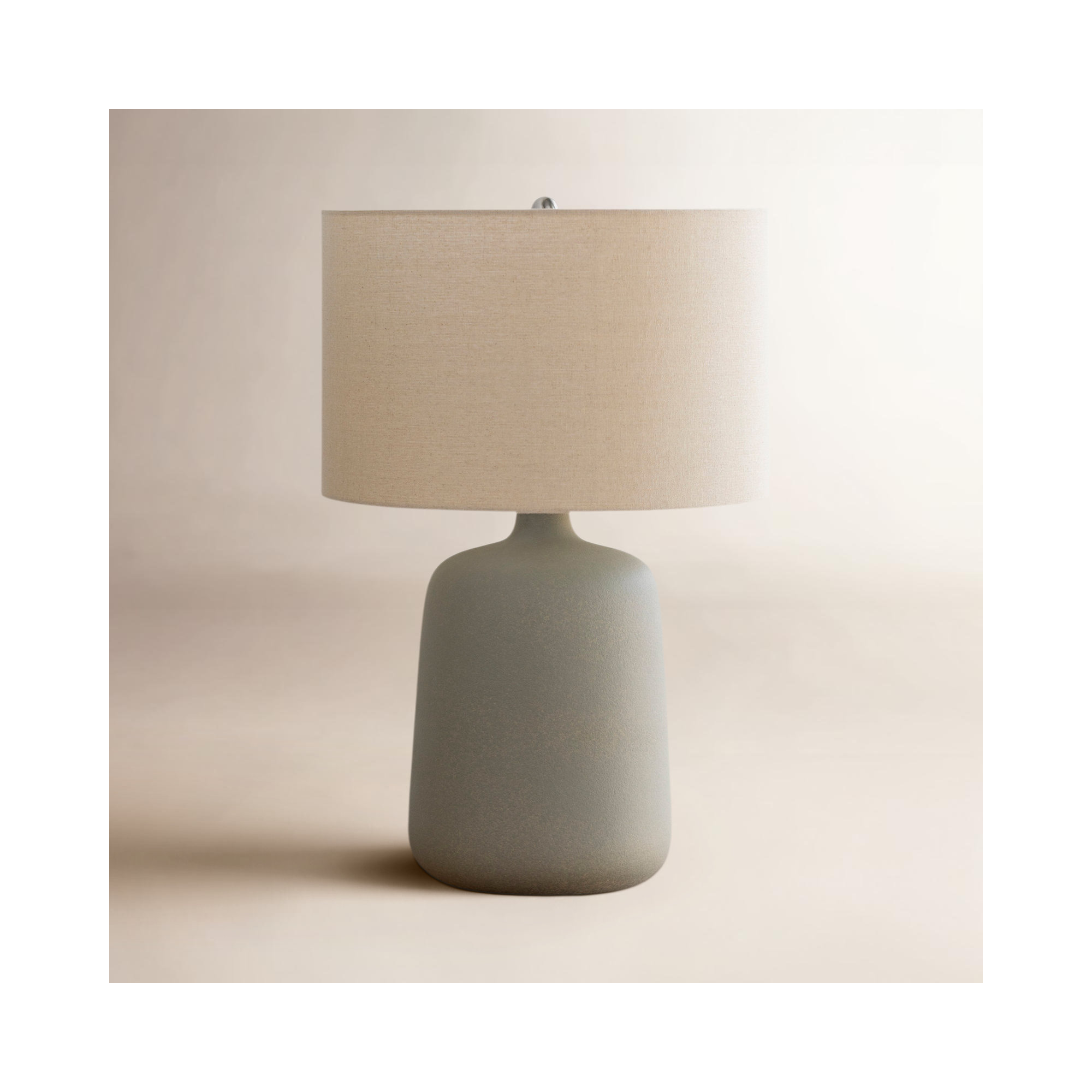 Dilan Ceramic Table Lamp, Gray