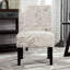 Fauteuil d'appoint contemporain sans accoudoirs en tissu à imprimé lettre anglaise
