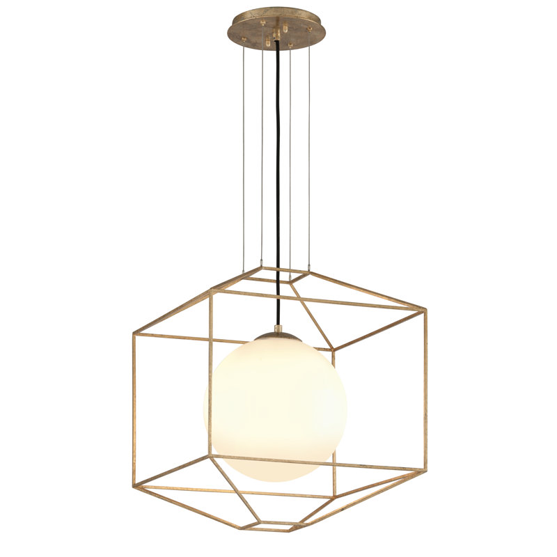 Silhouette 1 - Light Pendant, Gold Leaf, 24.25" H x 25" W x 25" D