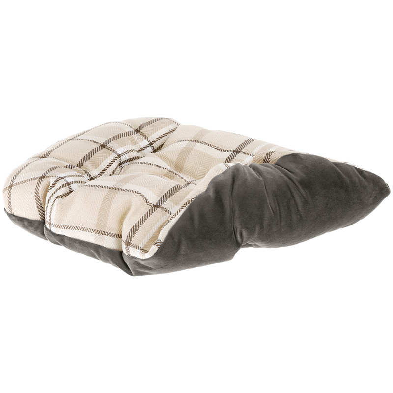 Velvet Bolster Pet Bed, Brown, 47 W x 68 D cm