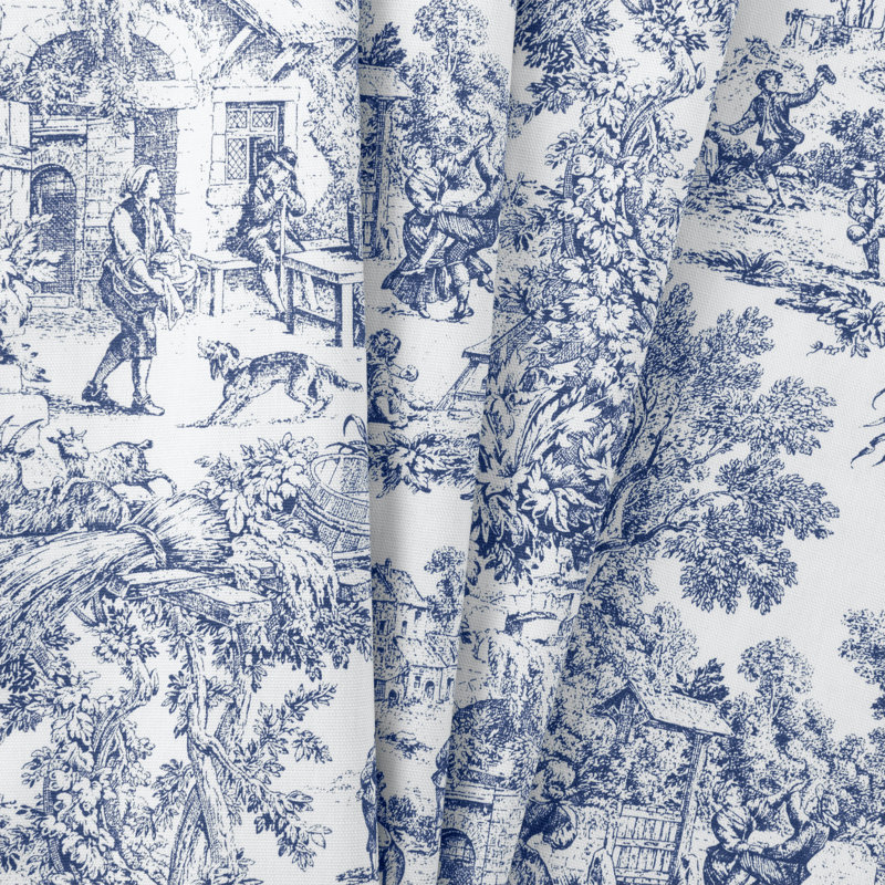 Cantonnière 60 po Amelie Toile, Bleu