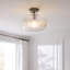 Clear Glass Flush Mount