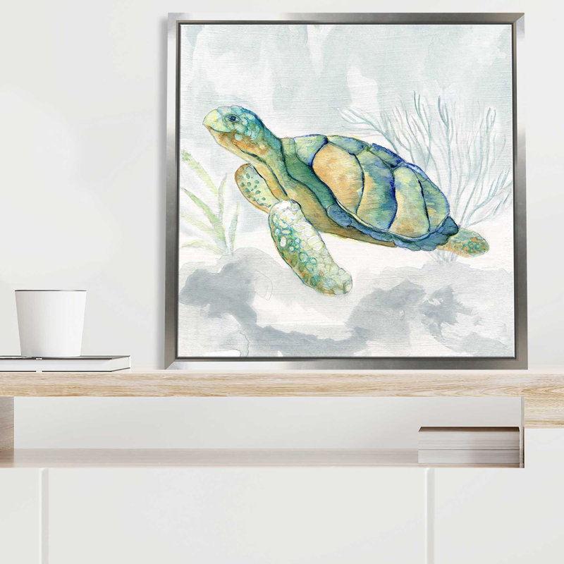 «Riding the Current II» par Tava Studios - reproduction d'art sur toile tendue, L 21,5 po x H 21,5 po, Encadrement argenté
