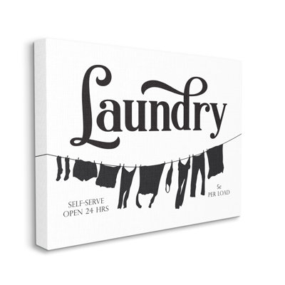 Publicité rétro "corde à linge" par lettrage et doublure - impression sur cadre flottant