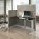 Office In An Hour L-Shaped 1 Person Cubicle with Cable Management