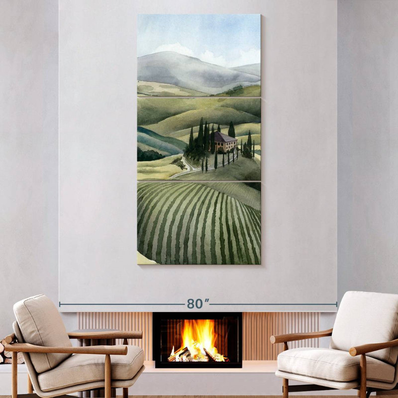 Aquarelle Toscane III, H 80 po x l 39 po
