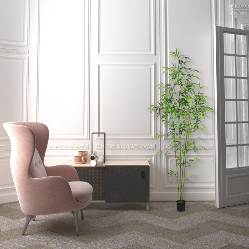 Arbre de bambou artificiel en pot, H 72 po x l 22 po x P 22 po