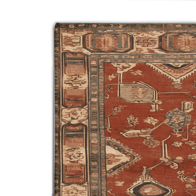 Tapis turc intérieur et extérieur brun, Rectangulaire 2 pi x 3 pi