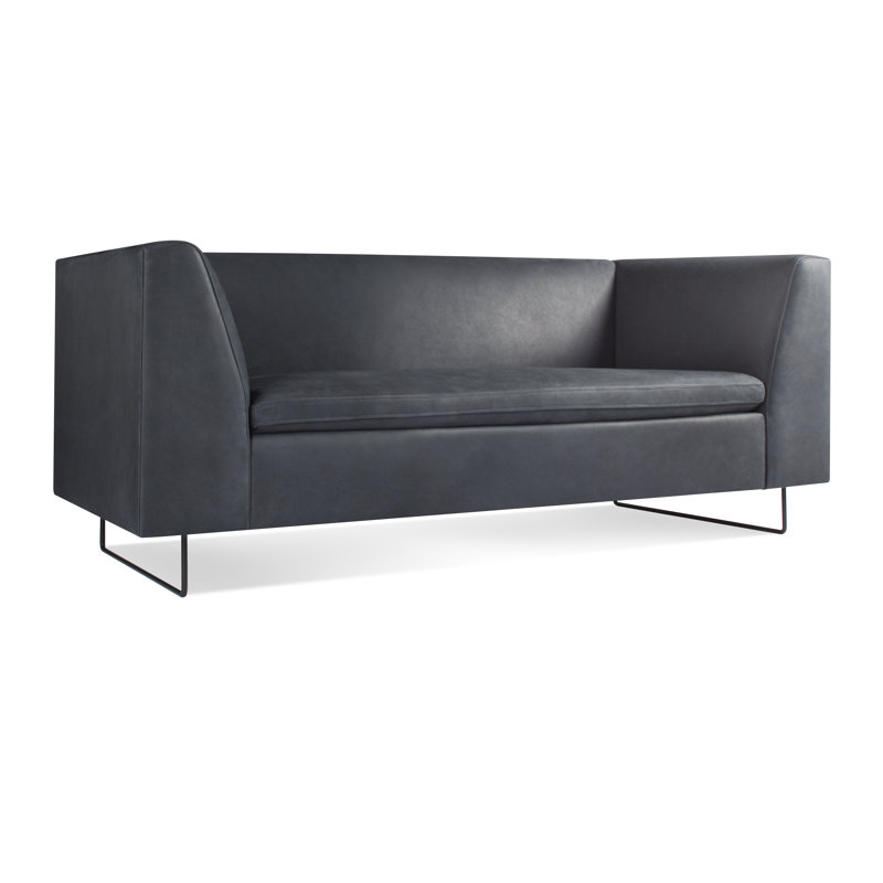 Bonnie Sofa, Ink Genuine Leather, 29" H x 96" W x 33" D