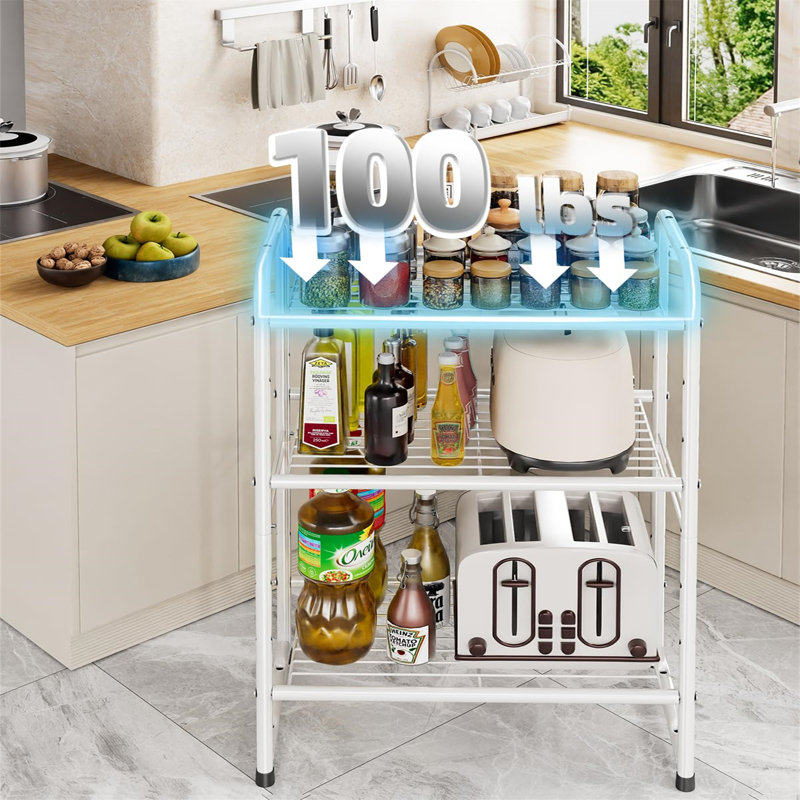 Neshanta 17.8'' W Metal Shelving Unit, White