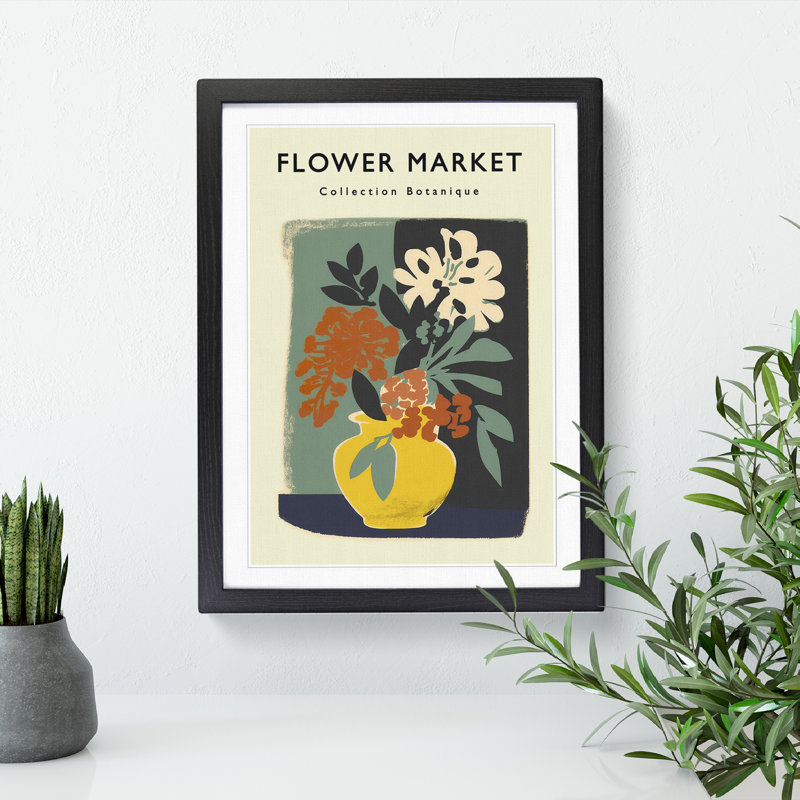 A Flower Market Exhibition Collection No.1 - Single Picture Frame Print on Wood, 64cm H x 46cm W x 2cm D
