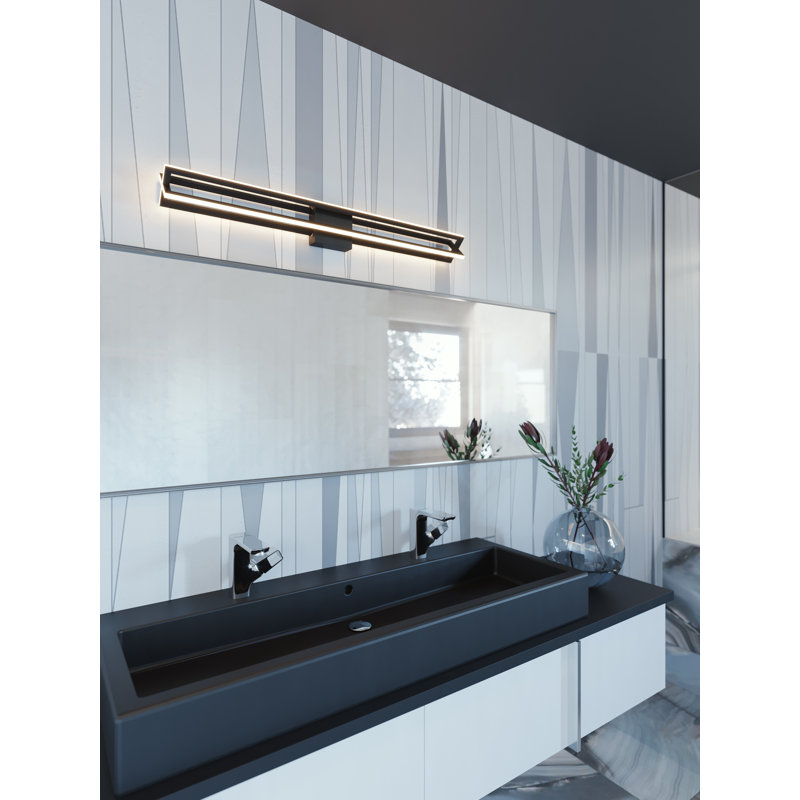 Ensemble de meuble-lavabo DEL 38W 4000Lm, Noir