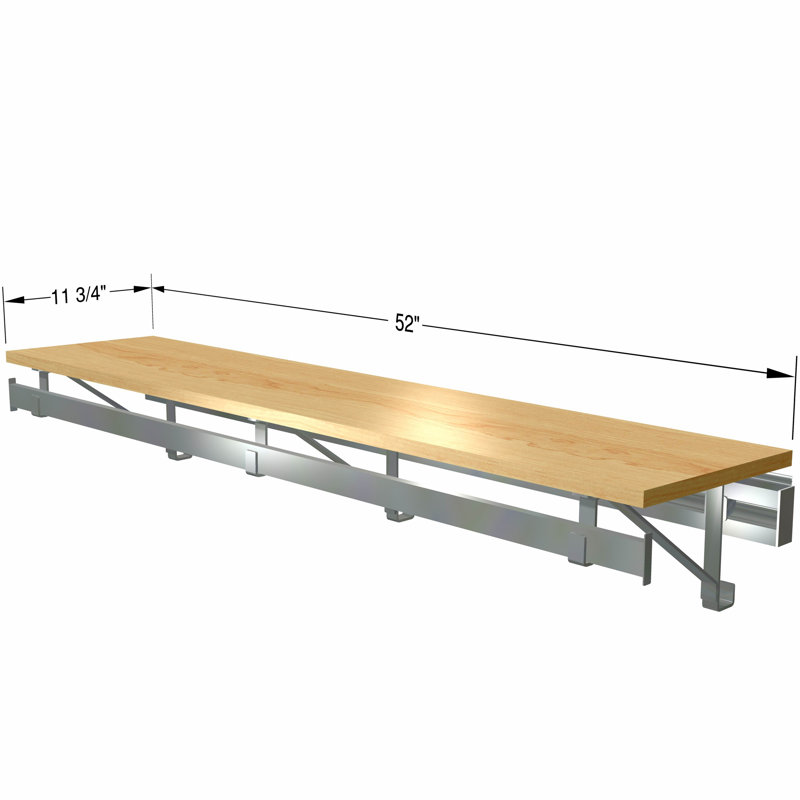 Single Shelf-Hang Closet System, Maple, 8.5"H x 52"W x 11.75"D