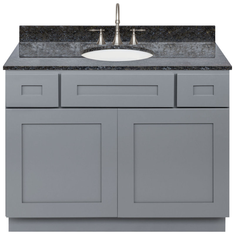 Ensemble de meuble-lavabo simple 43 po Stotler, Bleu papillon, Gris colonial