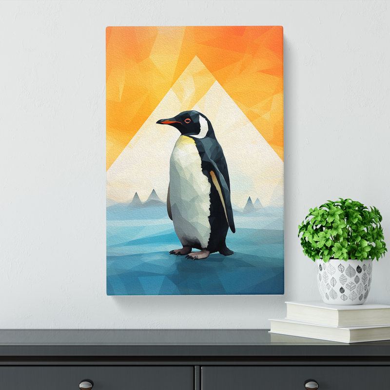 Penguin Geometric No.3 - No Frame Print, 60cm H x 40cm W x 3cm D