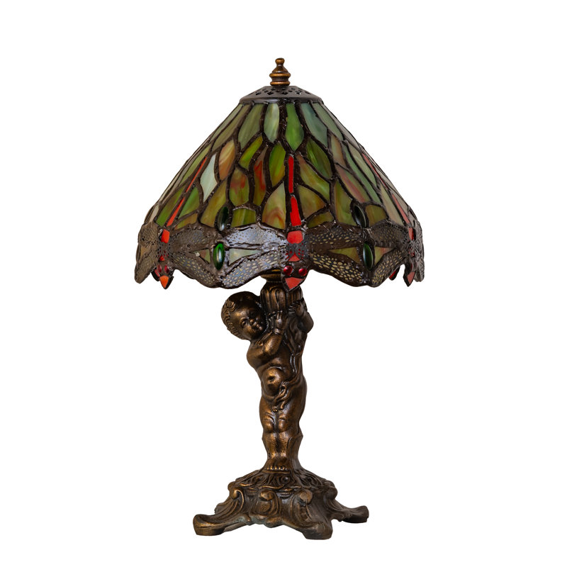 Lampe d'appoint 12 po, Beige / vert / blanc / rouge / ambre
