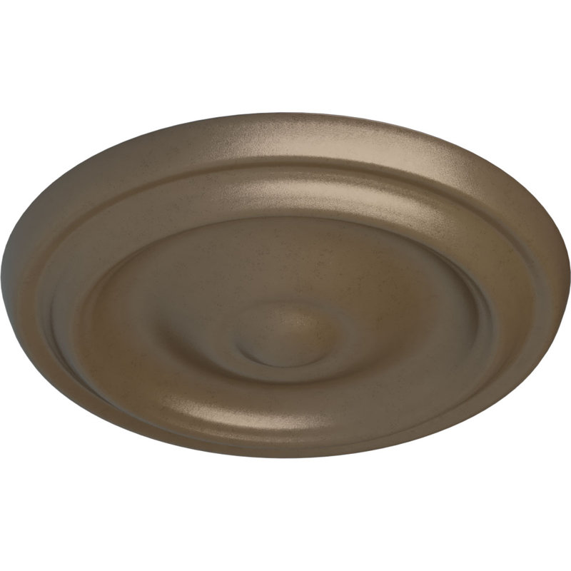 Médaillon de plafond Endurathane Andrea, DE 8 1/8 po x P 4 1/8 po x P 1/2 po (convient aux auvents jusqu'à 4 1/8 po), fini argent peint à la main