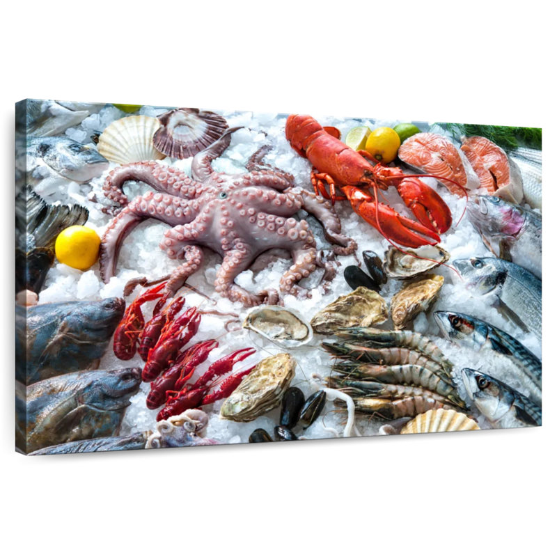 Plateau de fruits de mer frais, H 34 po x l 51 po