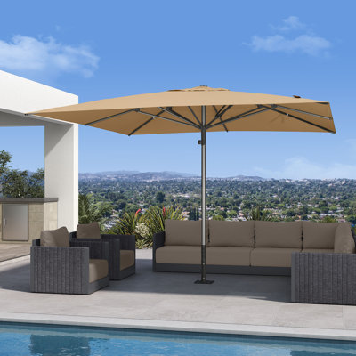 Parasol de table semi-automatique pour l'extérieur