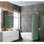Tringle de rideau de douche en aluminium en forme de D avec support de plafond pour baignoire autoportante Utopia Alley-69959835