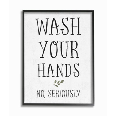 «Wash Your Hands» par Daphne Polselli, reproduction d'art textuel