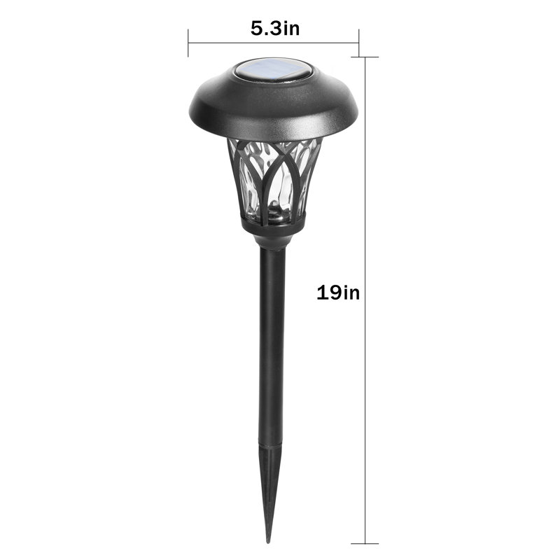 Solar Powered Integrated LED Pathway Light Pack, Black