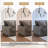 3 - Piece Upholstered Light Brown Faux Rabbit Fur Flannel Modular Sectional Sofa with Armrests & Throw Pillows-1655858586