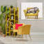 «Hippo on Yellow Chair», art mural par George Dyachenko-842455601