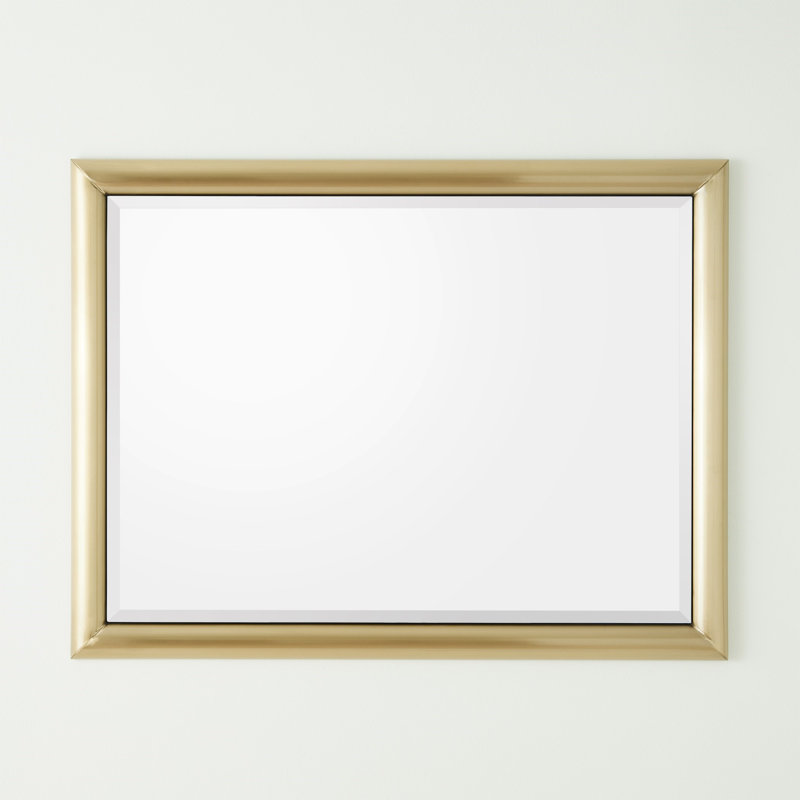 Rectangle Stainless Steel Framed Wall Mirror, 42" x 32"