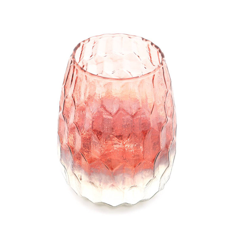 Glass Hurricane | Ruby Lustre Glass Votive | 6" | Home Decor | Candle Holder, Ruby, 5" H x 5" W x 6.3" D