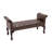 Wood Tufted Brown Bench with Wood Legs