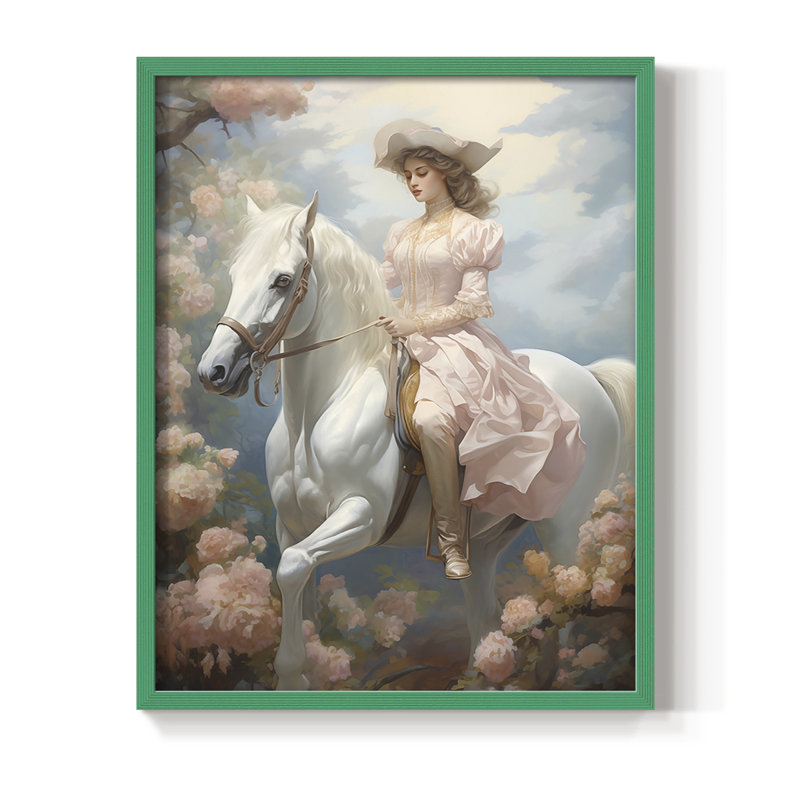 Reproduction encadrée WOMEN Series CML III - bois massif, Vert, H 11 po x l 9 po