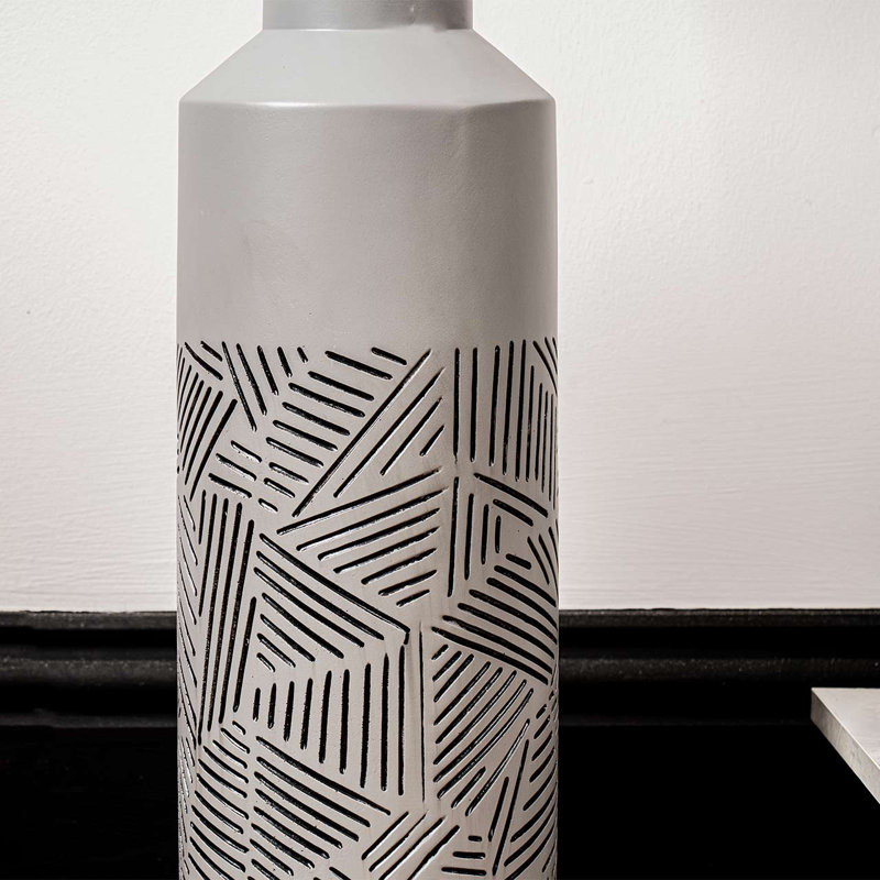 Polyresin Modern Vase for the Living Room, Elegant Decorative Vase, 50cm H x 16cm W x 16cm D