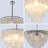 8-Light 23.6"Silver Tiered Shell Crystal Pendant Chandelier