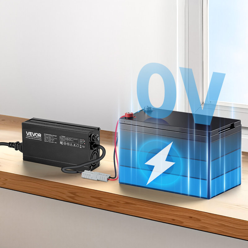 Chargeur de batterie 12V 12V 10A Lithium 14,6V AC-DC LiFePO4 pour véhicule récréatif