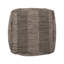 Pouf en coton fabriqué à la main Barracuda, brun et beige, 15 x 15 x 15,5 pouces, motif à chevrons
