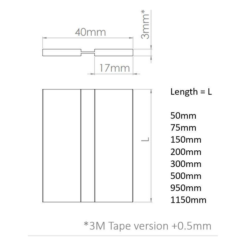 150mm Acrylic Flexible Hinges - No Glue Required Low Profile Plexiglass, Transparent, Continuous Acrylic Piano Hinges